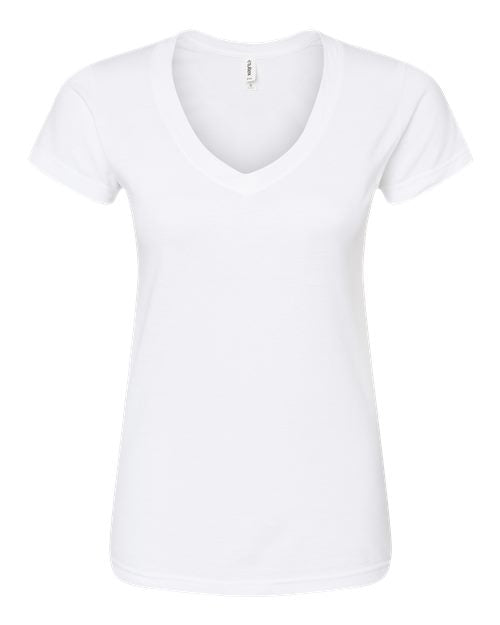 Tultex Women's Fine Jersey V-Neck T-Shirt 214
