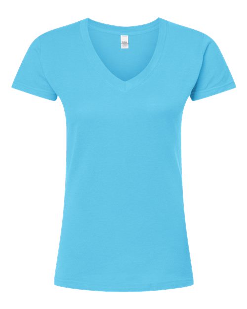 Tultex Women's Fine Jersey V-Neck T-Shirt 214