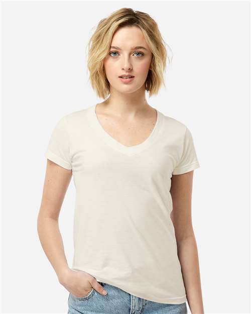 Tultex Women's Fine Jersey V-Neck T-Shirt 214
