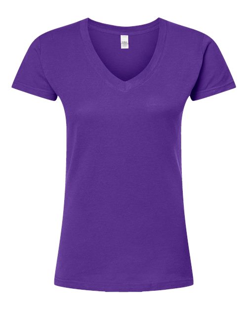Tultex Women's Fine Jersey V-Neck T-Shirt 214