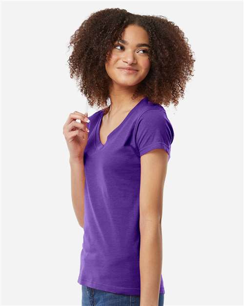 Tultex Women's Fine Jersey V-Neck T-Shirt 214